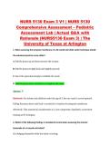 NURS 5130 Exam 3 V1&ndash;V3 &vert; NURS 5130 Comprehensive Assessment &ndash; Pediatric Assessment Lab &vert; The University of Texas at Arlington &vert; Actual Q&A with Rationale &lpar;NURS5130 Exam 3&rpar;