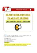 Exam 6 NDEE Practice Exam &lpar;PDF&rpar; &vert; &lpar;2026&rpar; &vert; Nursing Exam Questions &vert; Medical-Surgical Nursing