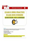 Exam 6 NDEE Practice Exam &lpar;PDF&rpar; &vert; &lpar;2026&rpar; &vert; Nursing Exam Questions &vert; Medical-Surgical Nursing