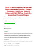 NURS 5130 Final Exam V3 &vert; NURS 5130 &NewLine;Comprehensive Assessment &ndash; Pediatric &NewLine;Assessment Lab &vert; Actual Q&A with &NewLine;Rationale &lpar;NURS5130 Final Exam&rpar; &vert; The &NewLine;University of Texas at Arlington