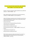 PCT NCCT EXAM REVIEW QUESTIONS AND ANSWERS&NewLine;WITH CORRECT SOLUTIONS 2025-2026