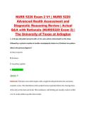 NURS 5220 Exam 2 V1 &vert; NURS 5220 &NewLine;Advanced Health Assessment and &NewLine;Diagnostic Reasoning Review &vert; Actual &NewLine;Q&A with Rationale &lpar;NURS5220 Exam 2&rpar; &vert; &NewLine;The University of Texas at Arlington 