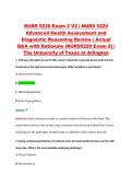 NURS 5220 Exam 2 V2 &vert; NURS 5220 &NewLine;Advanced Health Assessment and &NewLine;Diagnostic Reasoning Review &vert; Actual &NewLine;Q&A with Rationale &lpar;NURS5220 Exam 2&rpar; &vert; &NewLine;The University of Texas at Arlington