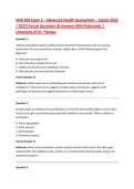 NUR 504 Exam 3 &ndash; Advanced Health Assessment &ndash; &lpar;Latest 2026 &sol; 2027&rpar; Actual Questions & Answers With Rationales &vert; University Of St&period; Thomas