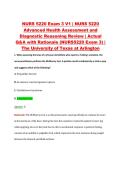 NURS 5220 Exam 3 V1&ndash;V3 &vert; NURS 5220 Advanced Health Assessment and Diagnostic Reasoning Review &vert; The University of Texas at Arlington &vert; Actual Q&A with Rationale &lpar;NURS5220 Exam 3&rpar;