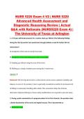 NURS 5220 Exam 4 V2 &vert; NURS 5220 &NewLine;Advanced Health Assessment and &NewLine;Diagnostic Reasoning Review &vert; Actual &NewLine;Q&A with Rationale &lpar;NURS5220 Exam 4&rpar; &vert; &NewLine;The University of Texas at Arlington 