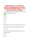 NURS 5315 Exam 1 V1 &vert; NURS 5315 &NewLine;Advanced Pathophysiology &vert; Actual Q&A &NewLine;with Rationale &lpar;NURS5315 Exam 1&rpar; &vert; The &NewLine;University of Texas at Arlington 