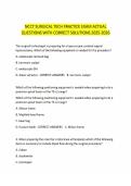 NCCT SURGICAL TECH PRACTICE EXAM ACTUAL&NewLine;QUESTIONS WITH CORRECT SOLUTIONS 2025-2026