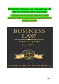 Test Bank for Business Law&colon; Text and Cases &lpar;16th Edition&rpar; by Clarkson&comma; Miller &ndash; All Chapters Included &lpar;A&plus; Pass Assured&rpar;