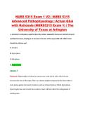 NURS 5315 Exam 1 V2 &vert; NURS 5315 &NewLine;Advanced Pathophysiology &vert; Actual Q&A &NewLine;with Rationale &lpar;NURS5315 Exam 1&rpar; &vert; The &NewLine;University of Texas at Arlington 