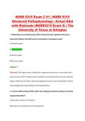 NURS 5315 Exam 2 V1 &vert; NURS 5315 &NewLine;Advanced Pathophysiology &vert; Actual Q&A &NewLine;with Rationale &lpar;NURS5315 Exam 2&rpar; &vert; The &NewLine;University of Texas at Arlington