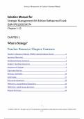 Solutions Manual for Strategic Management&comma; 6th Edition by Frank Rothaermel&comma; Chapter 1-12 &vert; All Chapters