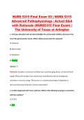 NURS 5315 Final Exam V2 &vert; NURS 5315 &NewLine;Advanced Pathophysiology &vert; Actual Q&A &NewLine;with Rationale &lpar;NURS5315 Final Exam&rpar; &vert; &NewLine;The University of Texas at Arlington