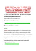 NURS 5315 Final Exam V3 &vert; NURS 5315 &NewLine;Advanced Pathophysiology &vert; Actual Q&A &NewLine;with Rationale &lpar;NURS5315 Final Exam&rpar; &vert; &NewLine;The University of Texas at Arlington