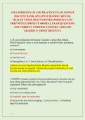 APEA PMHNP EXAM AND PRACTICE EXAM NEWEST &NewLine;2026 TEST BANK&vert; APEA PSYCHIATRIC-MENTAL &NewLine;HEALTH NURSE PRACTITIONER &lpar;PMHNP&rpar; EXAM &NewLine;PREP WITH COMPLETE 400 REAL EXAM QUESTIONS &NewLine;AND CORRECT VERIFIED ANSWERS&sol; ALREADY &NewLine;GRADED A&plus; &lpar;MOST RECENT&excl;&excl;&rpar; 