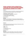 NUR 600 - ADVANCED CLINICAL PHARMACOLOGY &ndash; &lpar;LATEST 2026 &sol; 2027&rpar; ACTUAL QUESTIONS & ANSWERS WITH RATIONALES &vert; UNIVERSITY OF ST&period; THOMAS