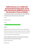 NURS 5334 Exam 4 V1&ndash;V3 &vert; NURS 5334 Advanced Pharmacology Guide &vert; The University of Texas at Arlington &vert; Actual Q&A with Rationale &lpar;NURS5334 Exam 4&rpar;