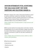 AWHONN INTERMEDIATE FETAL MONITORING&NewLine;TEST 2026 EXAM SCRIPT TEST PAPER&NewLine;QUESTIONS AND SOLUTIONS GRADED A&plus;