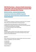 NUR 504 Final Exam &ndash; Advanced Health Assessment &ndash; &lpar;Latest 2026 &sol; 2027&rpar; Actual Questions & Answers With Rationales &vert; University Of St&period; Thomas&period;