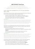 AHIP FINAL EXAM PACKAGE DEAL 2026&sol;2027 &vert; 5 Sets of Actual Exams &vert; 250&plus; Verified Q&A with Rationales &vert; Pass Guaranteed &ndash; A&plus; Graded