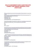 Health Assessment Exam 3 Comprehensive Review Guide with Practice Questions Latest Edition &lpar;2026&rpar;