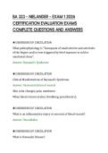 BA 323 &ndash; NIELANDER &ndash; EXAM 1 2026&NewLine;CERTIFICATION EVALUATION EXAMS&NewLine;COMPLETE QUESTIONS AND ANSWERS&NewLine;