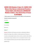 NURS 5350 Module 6 Quiz V3 &vert; NURS 5350 &NewLine;Role of the Nurse in Advanced Practice &vert; &NewLine;Actual Q&A with Rationale &lpar;NURS5350 &NewLine;Module 6 Quiz&rpar; &vert; The University of Texas &NewLine;at Arlington