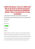 NURS 5350 Module 7 Quiz V3 &vert; NURS 5350 &NewLine;Role of the Nurse in Advanced Practice &vert; &NewLine;Actual Q&A with Rationale &lpar;NURS5350 &NewLine;Module 7 Quiz&rpar; &vert; The University of Texas &NewLine;at Arlington