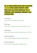 BA 323 NIELANDER EXAM ONE CHAPTERS&NewLine;1 3 16 17 CONCLUDING REVIEW SHEET&NewLine;PRACTICE SOLUTION BUNDLED FULLY&NewLine;VERIFIED ONE HUNDRED PERCENT PASS&NewLine;GUARANTEED&NewLine;