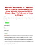 NURS 5350 Module 8 Quiz V1 &vert; NURS 5350 &NewLine;Role of the Nurse in Advanced Practice &vert; &NewLine;Actual Q&A with Rationale &lpar;NURS5350 &NewLine;Module 8 Quiz&rpar; &vert; The University of Texas &NewLine;at Arlington 