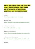 BA 323 NIELANDER EXAM ONE CHAPTERS&NewLine;1 3 16 17 END OF COURSE STUDY GUIDE&NewLine;LATEST UPDATED ACTUAL TESTED&NewLine;QUESTIONS AND CORRECT ANSWERS