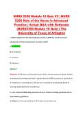NURS 5350 Module 10 Quiz V3 &vert; NURS &NewLine;5350 Role of the Nurse in Advanced &NewLine;Practice &vert; Actual Q&A with Rationale &NewLine;&lpar;NURS5350 Module 10 Quiz&rpar; &vert; The &NewLine;University of Texas at Arlington