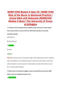 NURS 5350 Module 9 Quiz V1&ndash;V3 &vert; NURS 5350 Role of the Nurse in Advanced Practice &vert; The University of Texas at Arlington &vert; Actual Q&A with Rationale &lpar;NURS5350 Module 9 Quiz&rpar;