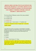 ARIZONA MPJE AND PRACTICE EXAM NEWEST 2026 &NewLine;TEST BANK&vert; PHARMACY LAW MPJE ARIZONA EXAM &NewLine;PREP WITH COMPLETE 650 REAL EXAM QUESTIONS &NewLine;AND CORRECT VERIFIED ANSWERS&sol; ALREADY &NewLine;GRADED A&plus; &lpar;MOST RECENT&excl;&excl;&rpar; 