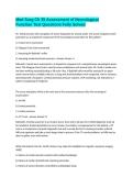Med Surg Ch 35 Assessment of Neurological Function Test Questions Fully Solved