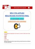 WGU C784 Applied Healthcare Statistics Final Exam &lpar;PDF&rpar; &vert; &lpar;2026&ndash;2027&rpar; &vert; Statistics Exam Questions &vert; Healthcare Statistics
