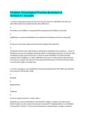 Pediatric Neurological Practice Questions & Verified A&plus; Answers
