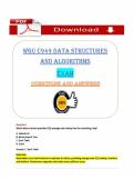 WGU C949 Data Structures and Algorithms Exam &lpar;PDF&rpar; &vert; &lpar;2026&rpar; &vert; DSA Exam Questions &vert; Algorithms