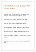 VN 100 Midterm Exam Questions With Correct Answers