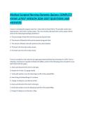 Medical-Surgical Nursing Dynamic Quizzes COMPLETE EXAM LATEST VERSION 2026-2027 QUESTIONS AND ANSWERS&period;