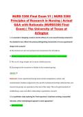 NURS 5366 Final Exam V1 &vert; NURS 5366 &NewLine;Principles of Research in Nursing &vert; Actual &NewLine;Q&A with Rationale &lpar;NURS5366 Final &NewLine;Exam&rpar; &vert; The University of Texas at &NewLine;Arlington 