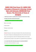 NURS 5366 Final Exam V2 &vert; NURS 5366 &NewLine;Principles of Research in Nursing &vert; Actual &NewLine;Q&A with Rationale &lpar;NURS5366 Final &NewLine;Exam&rpar; &vert; The University of Texas at &NewLine;Arlington 