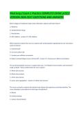 Med Surg 2 Exam 1 Practice COMPLETE EXAM LATEST VERSION 2026-2027 QUESTIONS AND ANSWERS