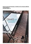 Finance for Non-Financial Managers Exam Questions &lpar;PDF&rpar; &vert; 2026 &vert; Pierre Bergeron &vert; 9780176530839