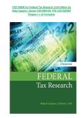 Federal Tax Research Test Bank 11th Edition  all chapters 1-14 &lpar;PDF&rpar; &vert; 2026 &vert; Sawyers & Gill &vert; 9781337282987