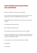 CPPA REVIEW EXAM QUESTIONS AND ANSWERS