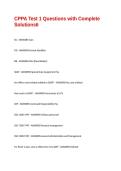 CPPA Test 1 Questions with Complete Solutions