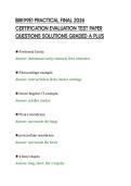 BBK99E1 PRACTICAL FINAL 2026&NewLine;CERTIFICATION EVALUATION TEST PAPER&NewLine;QUESTIONS SOLUTIONS GRADED A PLUS