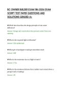 BC OWNER BUILDER EXAM 186 2026 EXAM&NewLine;SCRIPT TEST PAPER QUESTIONS AND&NewLine;SOLUTIONS GRADED A&plus;