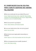 BC OWNER BUILDER EXAM 186 2026 FINAL&NewLine;PAPER COMPLETE QUESTIONS AND ANSWERS&NewLine;FULL SOLUTION&NewLine;